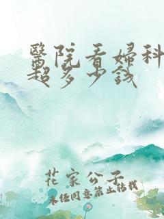 医院看妇科做b超多少钱