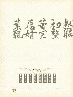 叶辰萧初然上门龙婿完整版