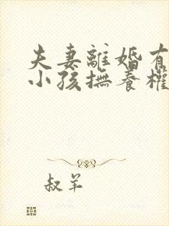 夫妻离婚有两个小孩抚养权怎么判
