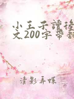 小王子读后感英文200字带翻译