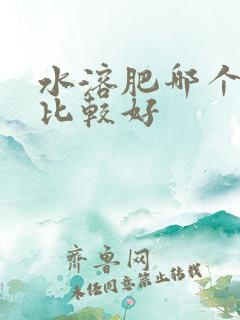 水溶肥哪个品牌比较好