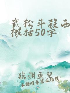 武松斗杀西门庆概括50字