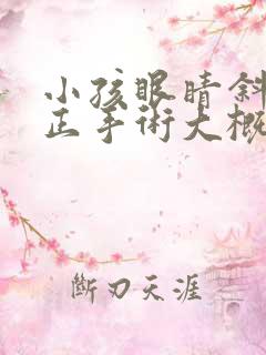 小孩眼睛斜视矫正手术大概多少钱