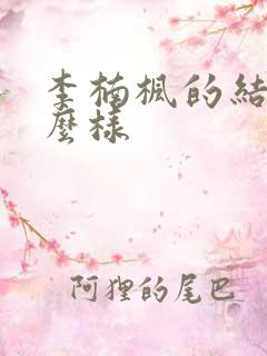 李楠枫的结局怎么样 李楠枫的结局怎么样