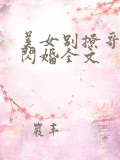 美女别撩哥不玩闪婚全文