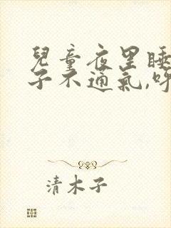 儿童夜里睡觉鼻子不通气,呼吸声大