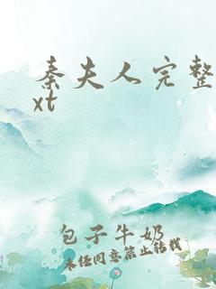 秦夫人完整版txt