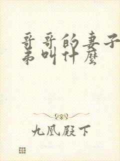哥哥的妻子的弟弟叫什么