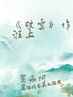 《破云》作者:淮上