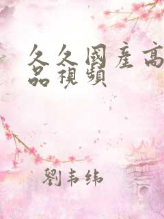 久久国产高清精品视频
