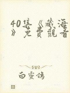 40集《藏海传》免费观看