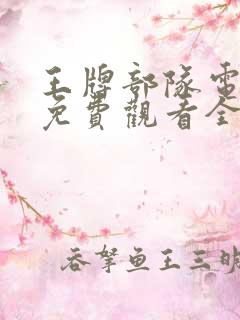 王牌部队电视剧免费观看全集