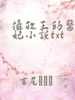 摄政王的医品狂妃小说txt
