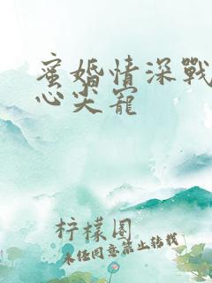 蜜婚情深战少的心尖宠