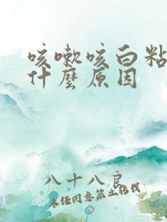 咳嗽咳白粘痰是什么原因