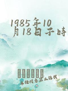 1985年10月18日子时生辰八字算命