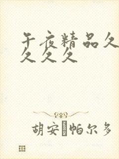 午夜精品久久久久久久