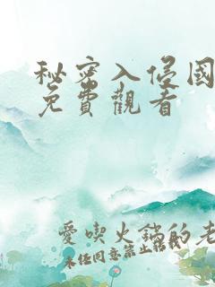 秘密入侵国语版免费观看