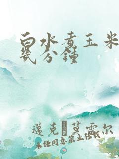 白水煮玉米要煮几分钟