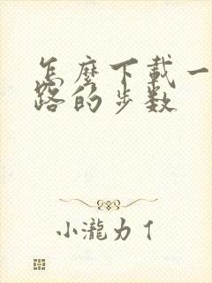 怎么下载一天走路的步数