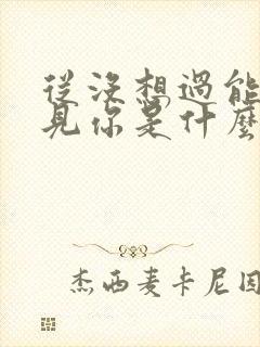 从没想过能够遇见你是什么歌的歌词