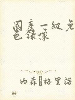 国产一级免费黄色录像