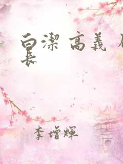白洁 高义 局长