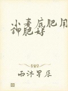 小麦底肥用什么钾肥好