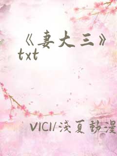《妻大三》小说txt