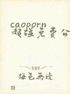 caoporn超碰免费公开
