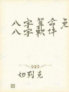 八字算命免费测八字软件
