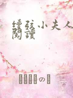 续弦小夫人免费阅读