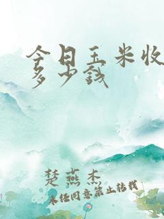 今日玉米收购价多少钱