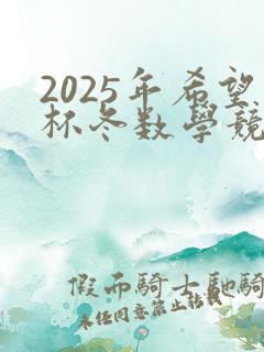 2025年希望杯冬数学竞赛四年级试题