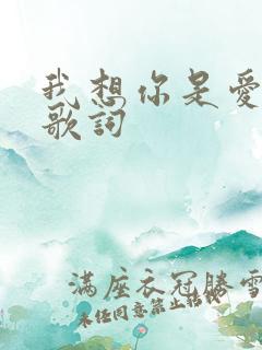 我想你是爱我的歌词