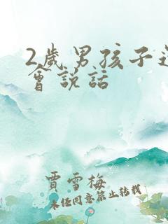 2岁男孩子还不会说话