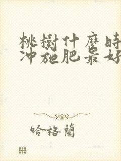 桃树什么时候用冲施肥最好