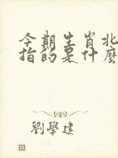 今期生肖北方找指的是什么生肖