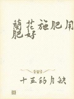兰花施肥用什么肥好