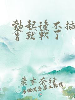 勃起后不插入一会就软了