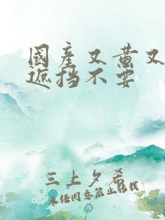 国产又黄又爽无遮挡不要