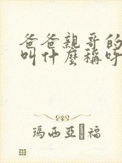 爸爸亲哥的老婆叫什么称呼 爸爸亲哥的老婆叫什么称呼