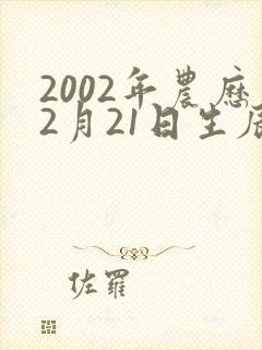 2002年农历2月21日生辰八字