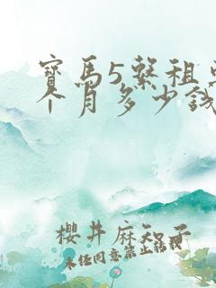 宝马5系租车一个月多少钱