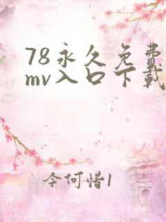 78永久免费看mv入口下载