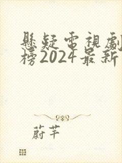 悬疑电视剧排行榜2024最新热播剧