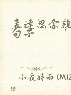 表达思念亲人的句子