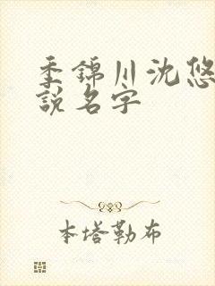 季锦川沈悠然小说名字