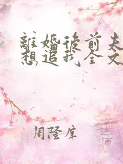 离婚后前夫总是想追我全文免费阅读