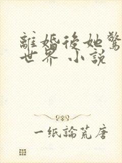 离婚后她惊艳了世界 小说